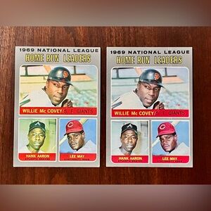 Rare HOF ERROR 1970 Topps NL HOME RUN LEADERS #65 Baseball Card(s) - H. Aaron...